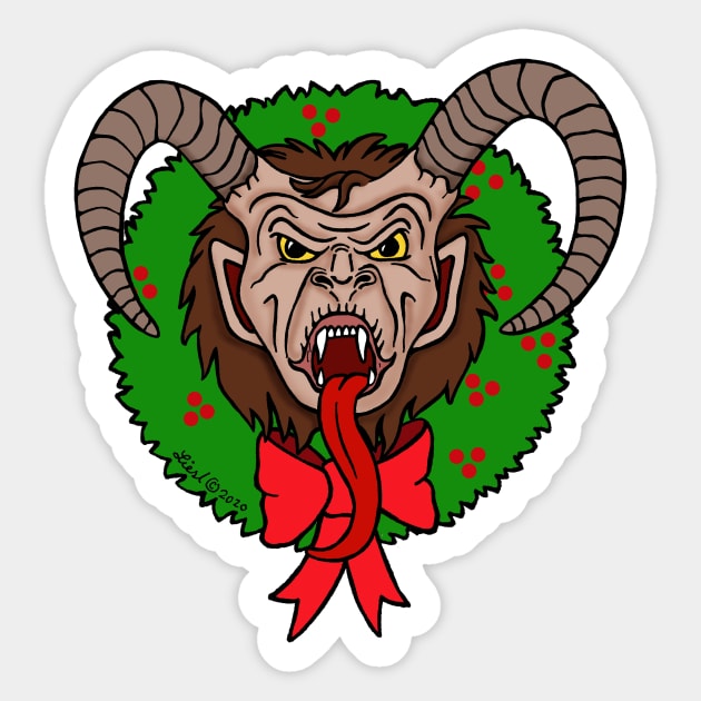 Krampus Sticker by HonuHoney